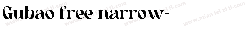 Gubao free narrow字体转换